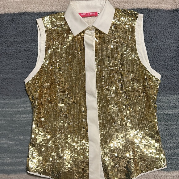 Who,s Who Sequence Vest Style Shirt made in Italy - Picture 2 of 5